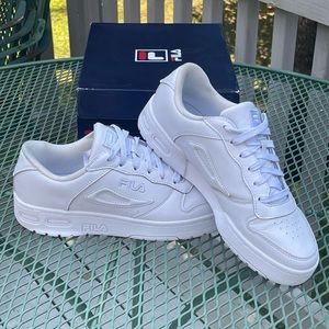 All white FILA Shoes